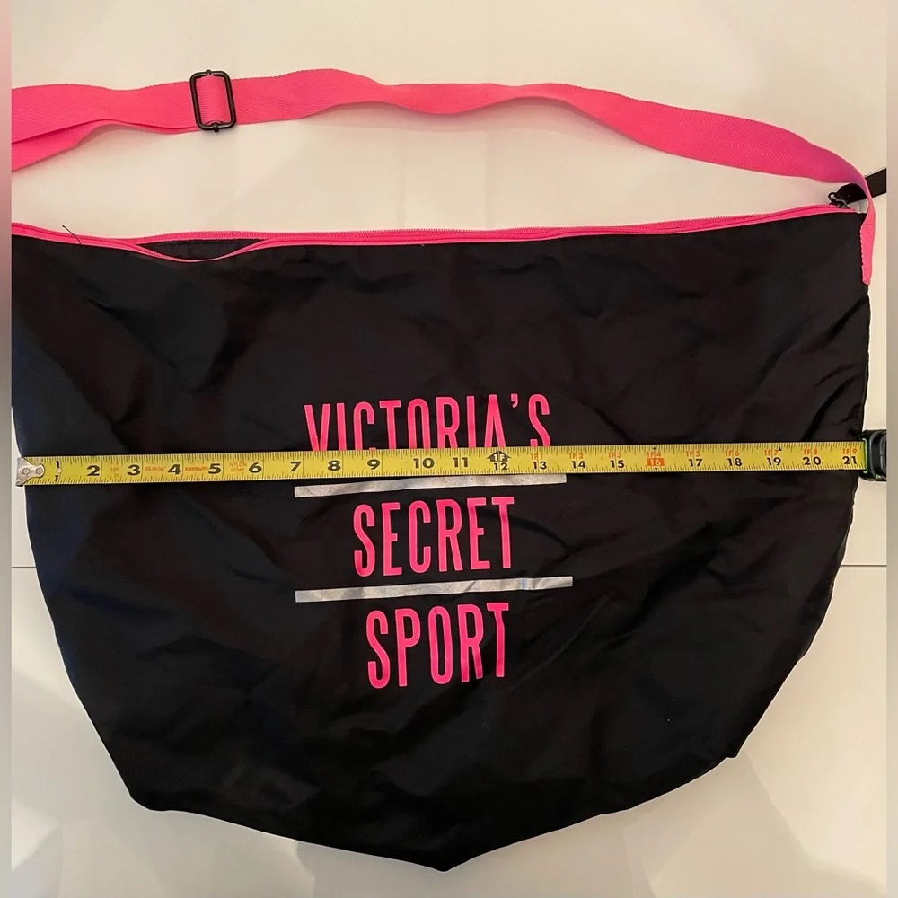 Victoria’s Secret Sport Tote- Black and Pink. 15.5” x 21” - Picture 6 of 6